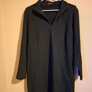 Dark Green Textured Dress